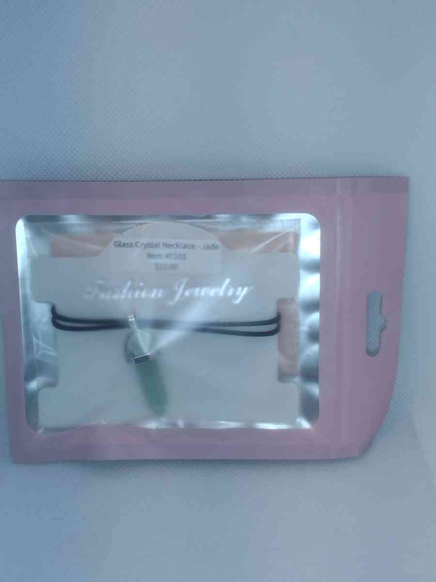 Jade Glass Pendant Necklace