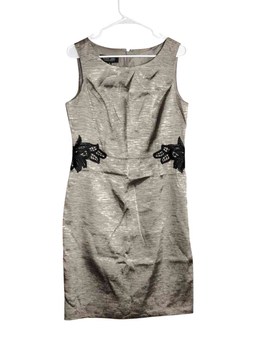black lable silver dress