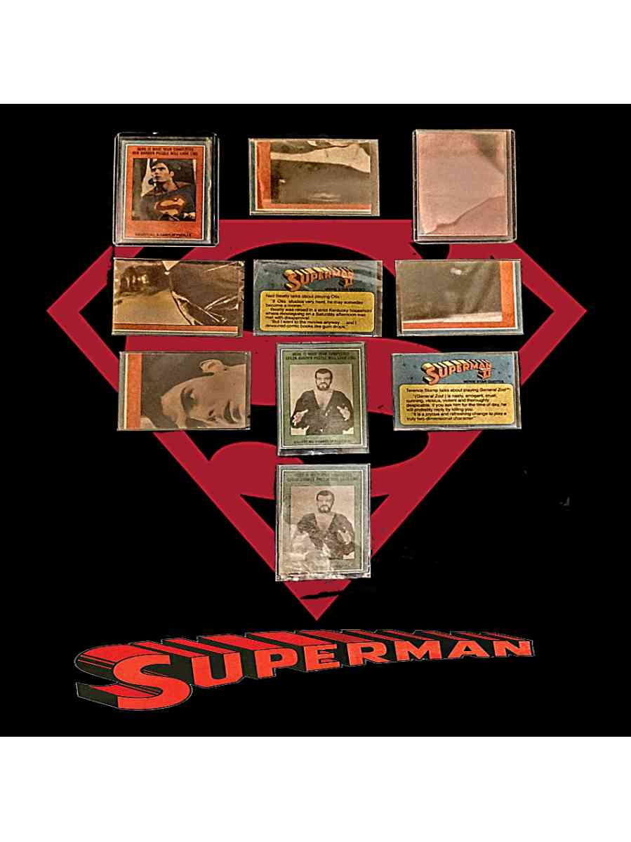 10 lot original vintage 1978 n 82 Superman movie cards