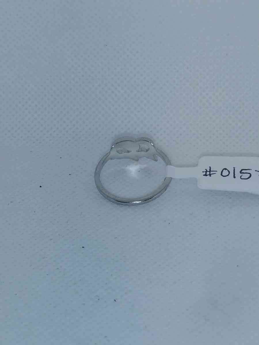 Silver Open Heart Shaped Ring GA