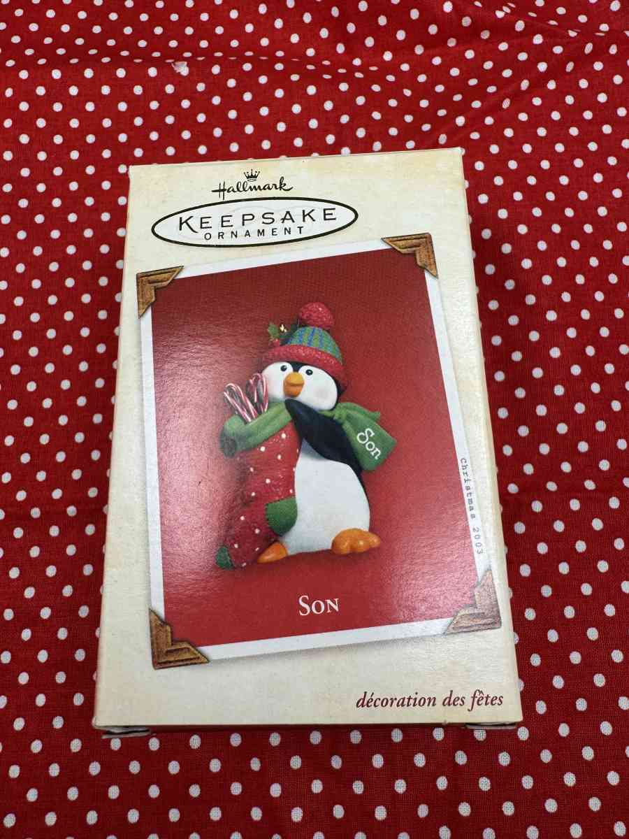 2020HMT 2003 Hallmark Keepsake Ornament Son Penguin with Sto