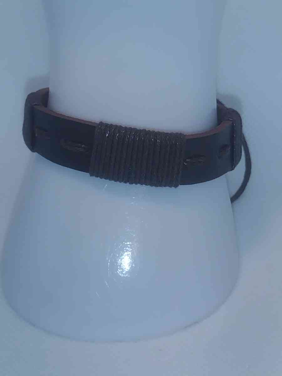 Faux Leather Bracelet straight brown