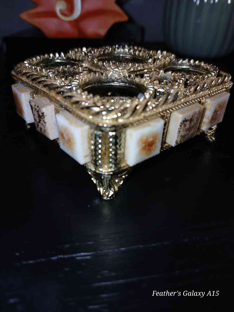 Vintage Florenza Lipstick Holder with Hand painted Tiles