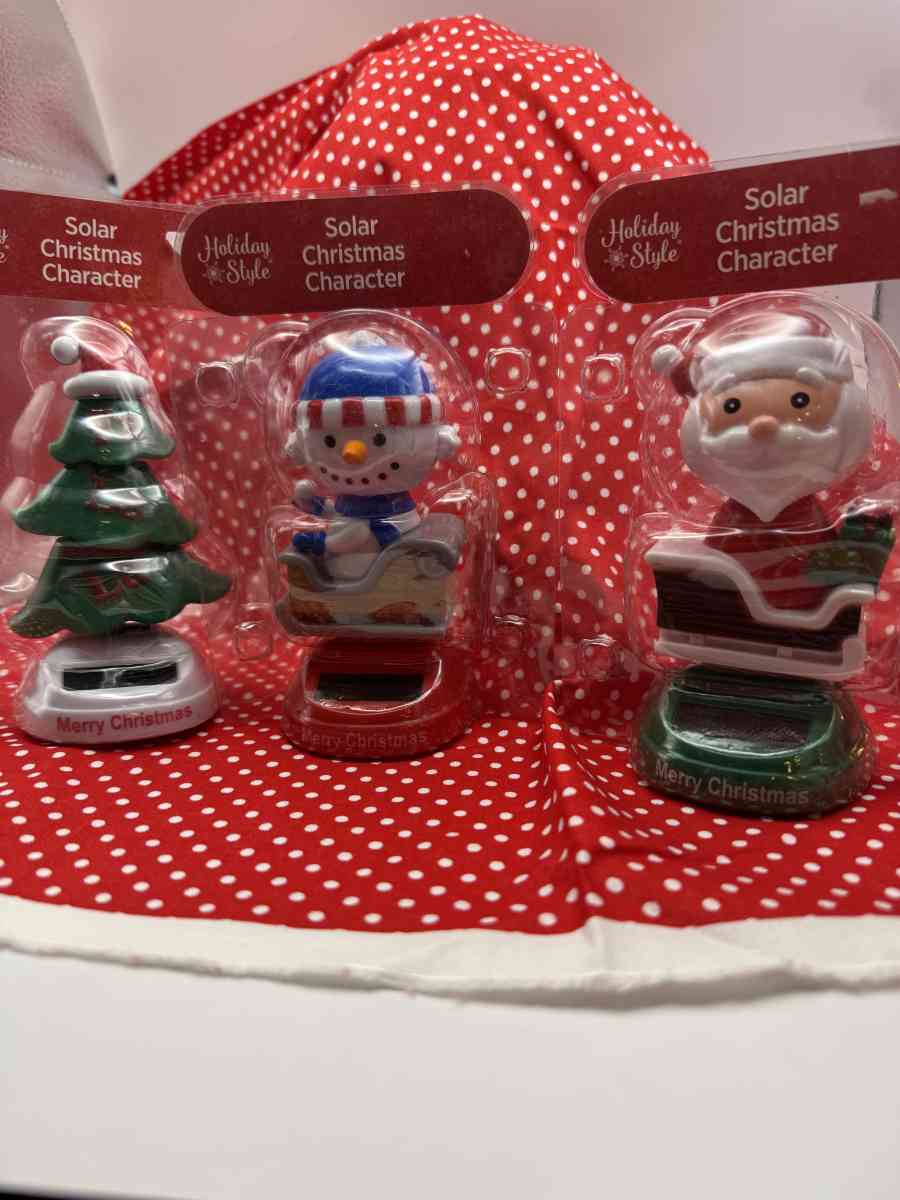 Three Solar Christmas Characters