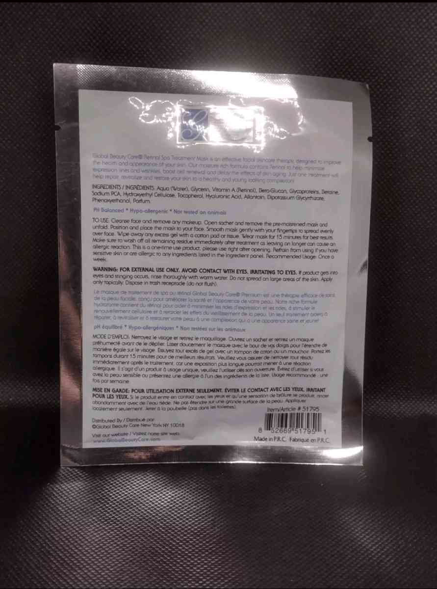 Global Beauty Care Retinol Mask