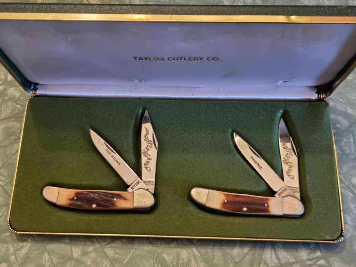 extremely rare taylor cutlery knife set
