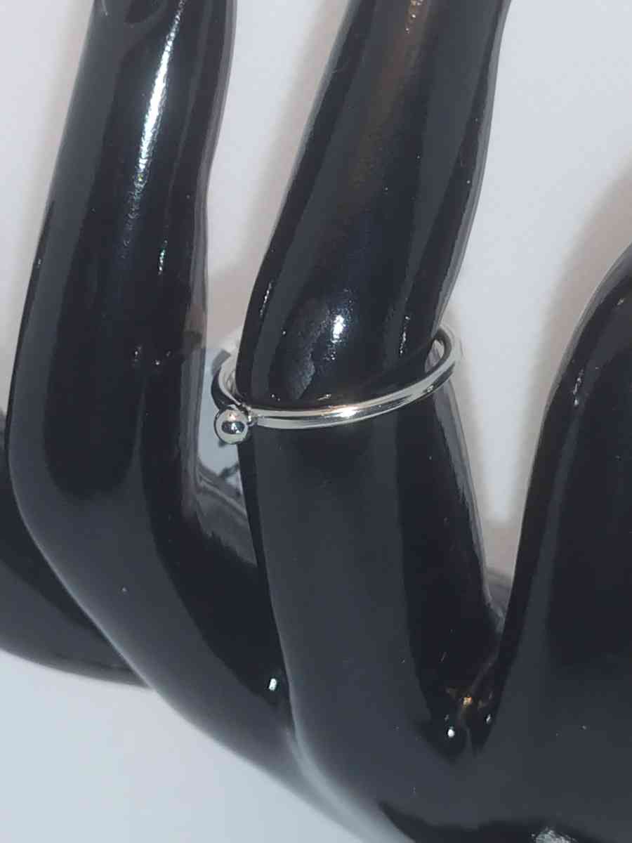 Silvery Sphere Ring RG