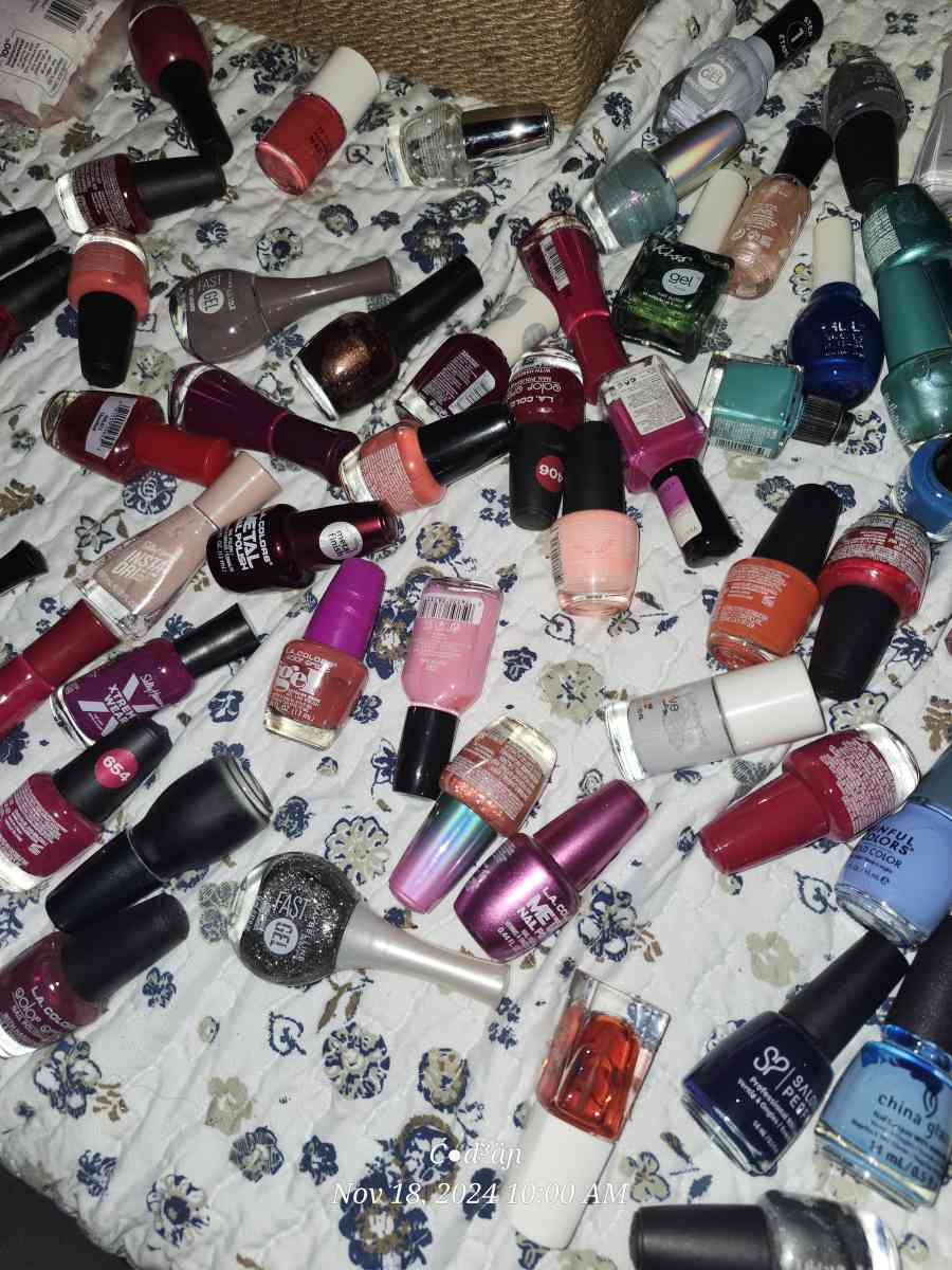 over 100 bottles of fingler nail polish