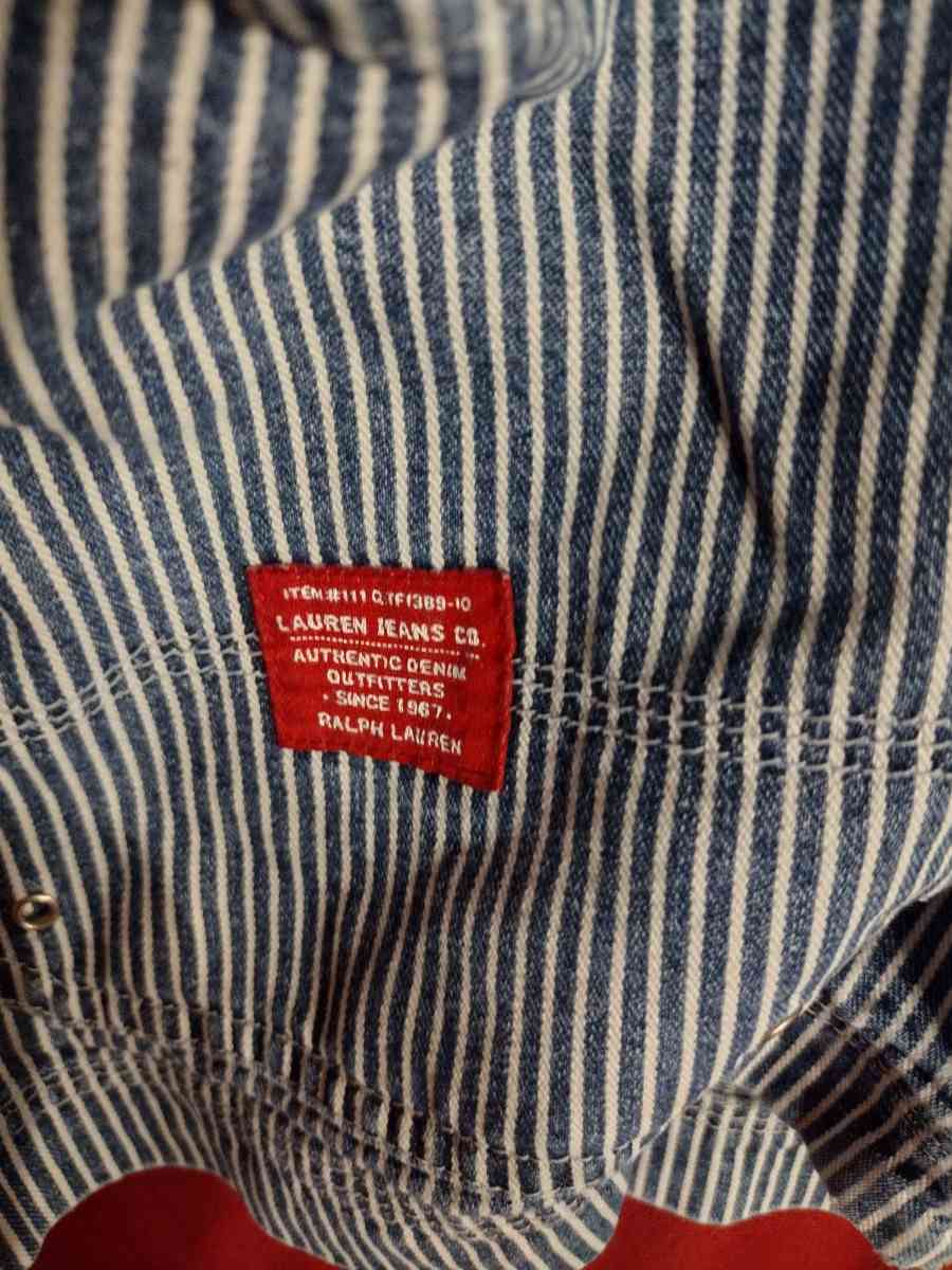 Lauren Jean company denim train strip jacket