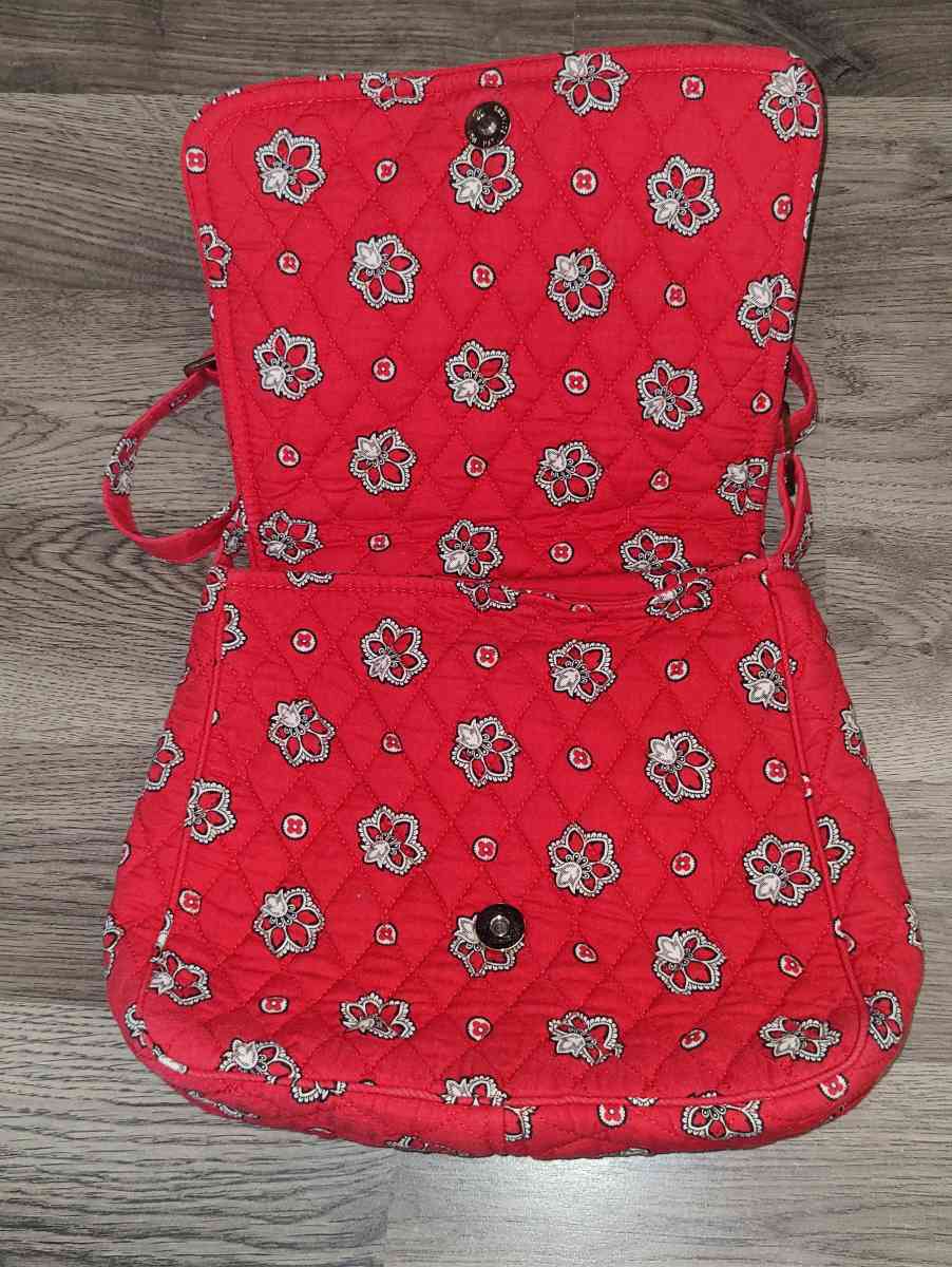 Vera Bradley Red Paisley Bandana Crossbody Bag