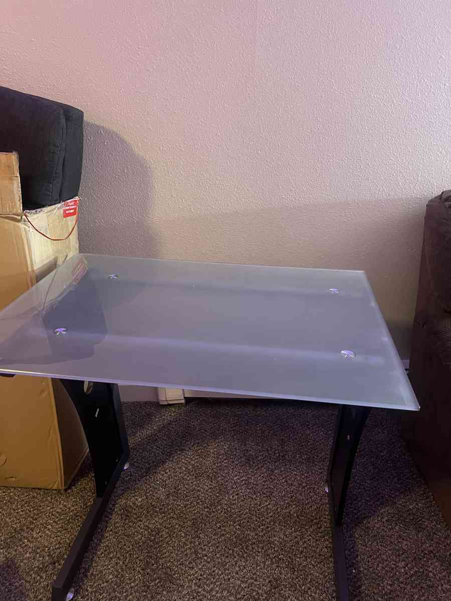 glass desk