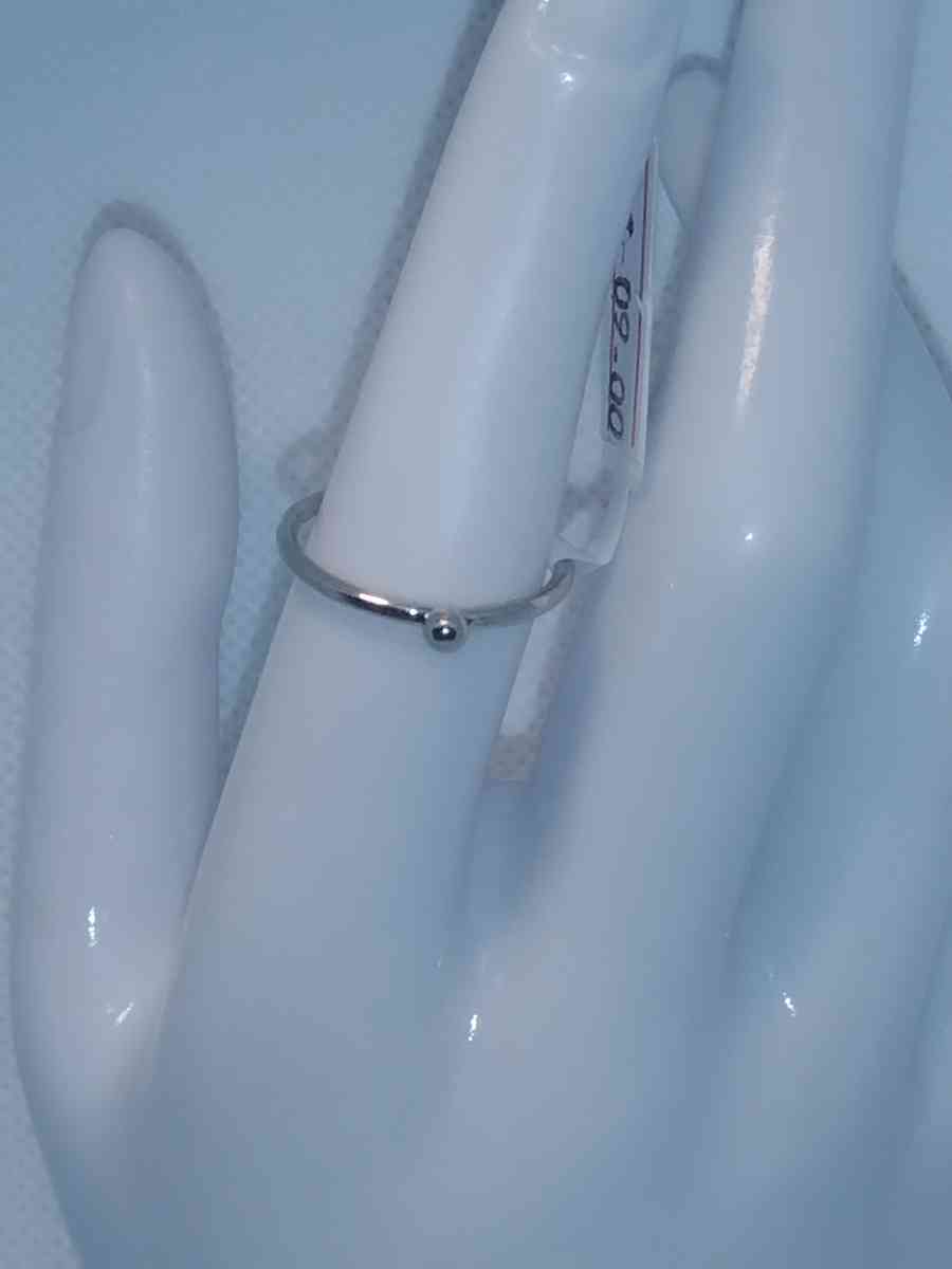 Silvery Sphere Ring RG