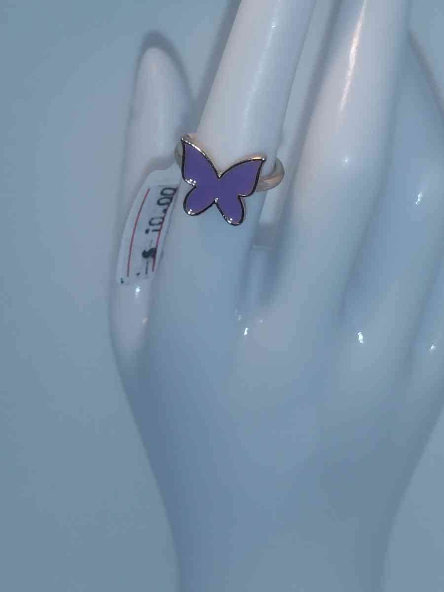 Purple Butterfly ring