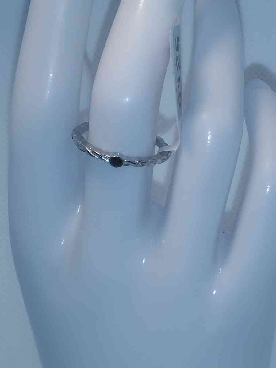 Black Stone Retro Geometric Ring