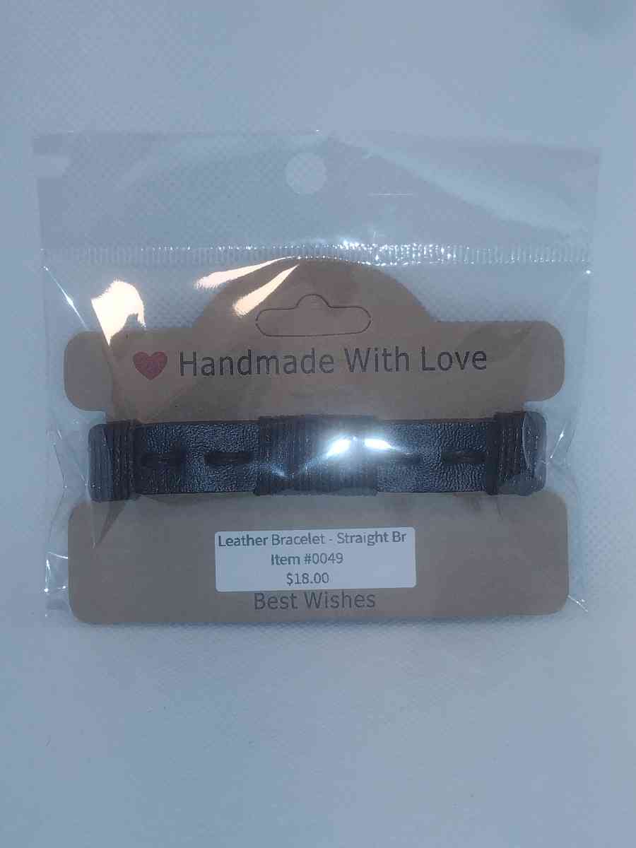 Faux Leather Bracelet straight brown