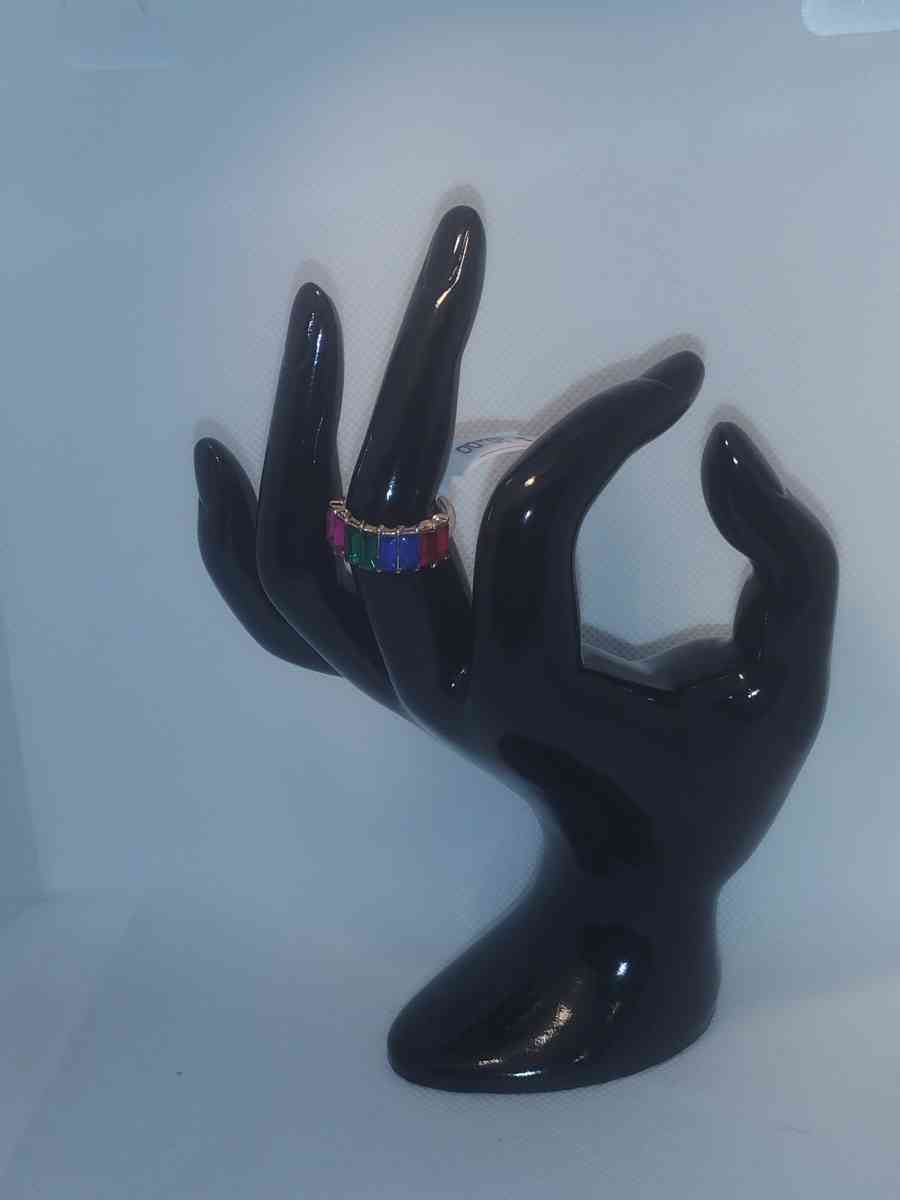 Straight Multicolor Chic Rhinestone Ring