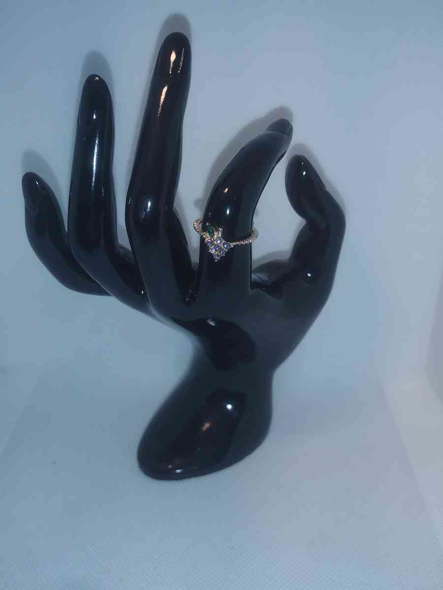 White Grape Chic Rhinestone Ring