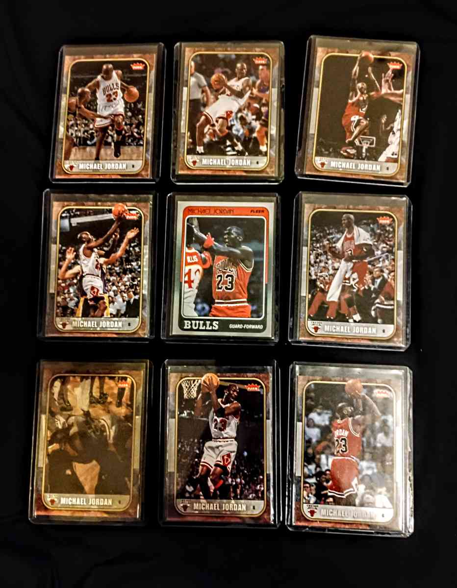 Fleer Michael Jordan 9 card lot