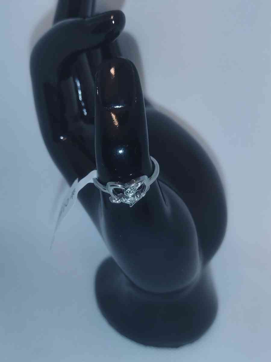 Silver Open Heart Shaped Ring GA