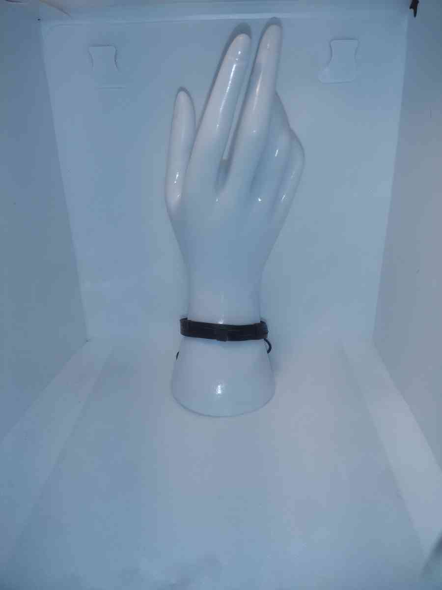 Faux Leather Bracelet 3 Band brown