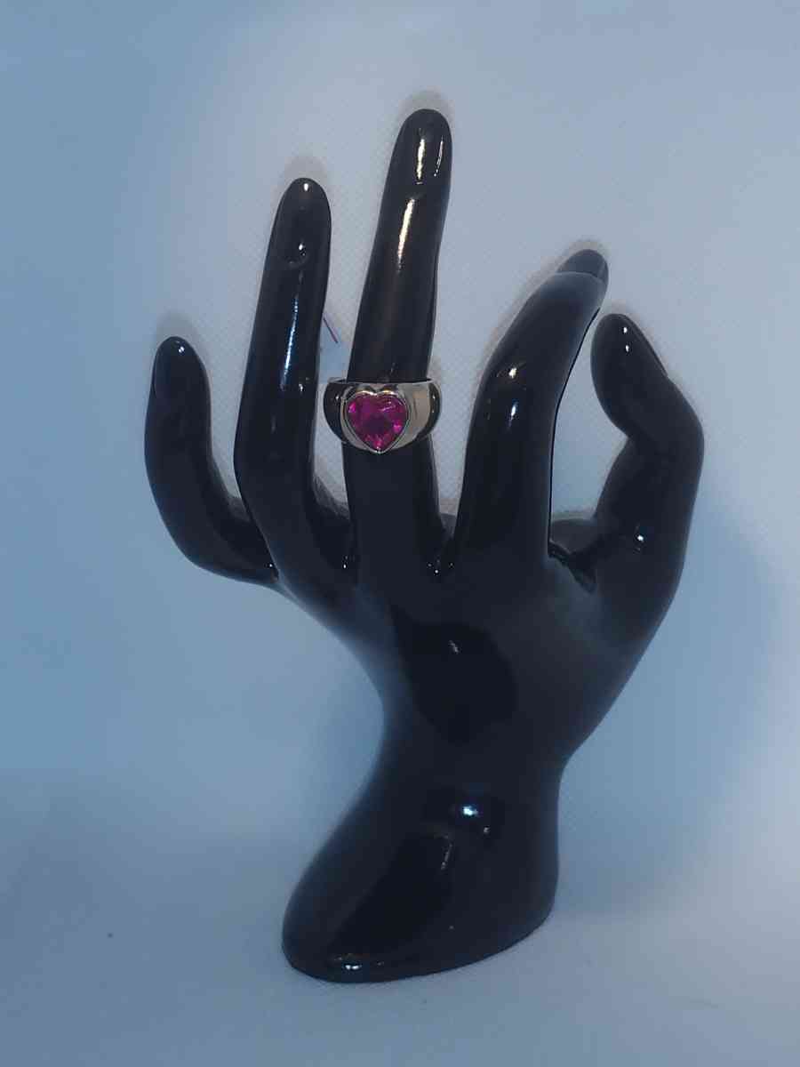 Pink Heart Chic Rhinestone Ring