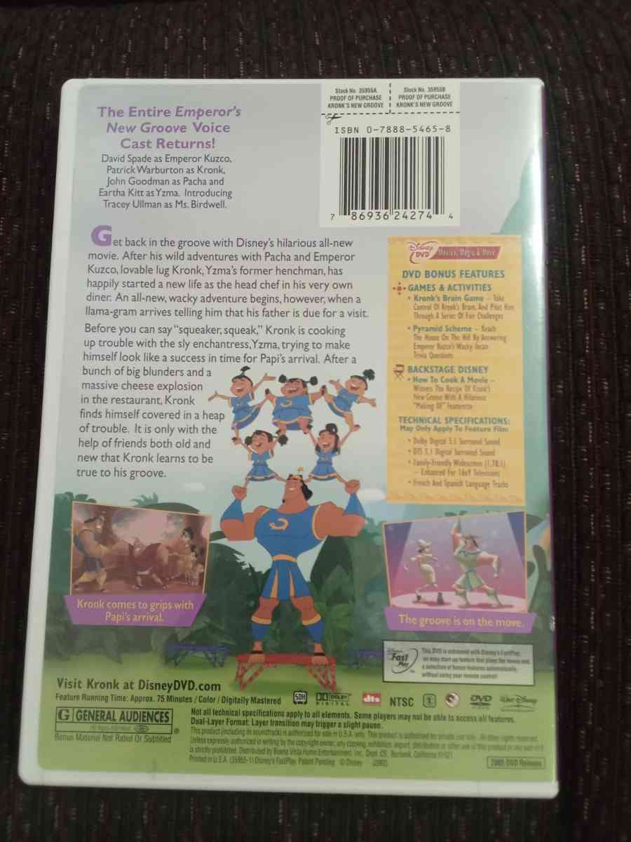 Walt Disneys Kronks New Groove Dvd
