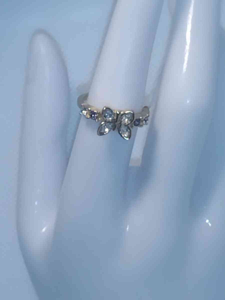 White Butterfly ring