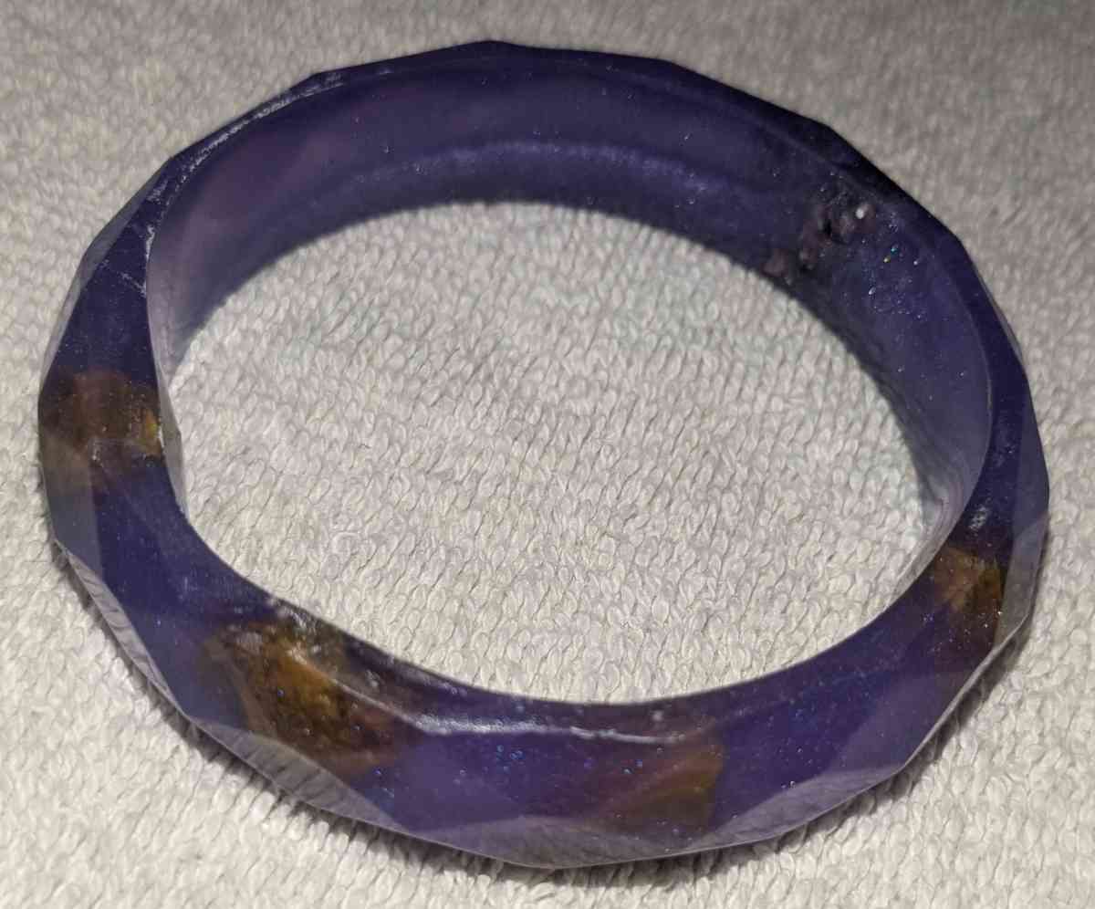 purple petrified wood bracelet