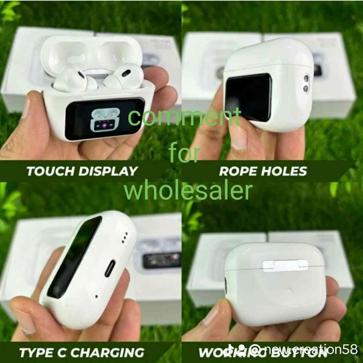 A9 pro wireless earbuds with display