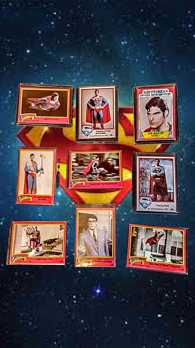 original 1978 Superman the movie cards