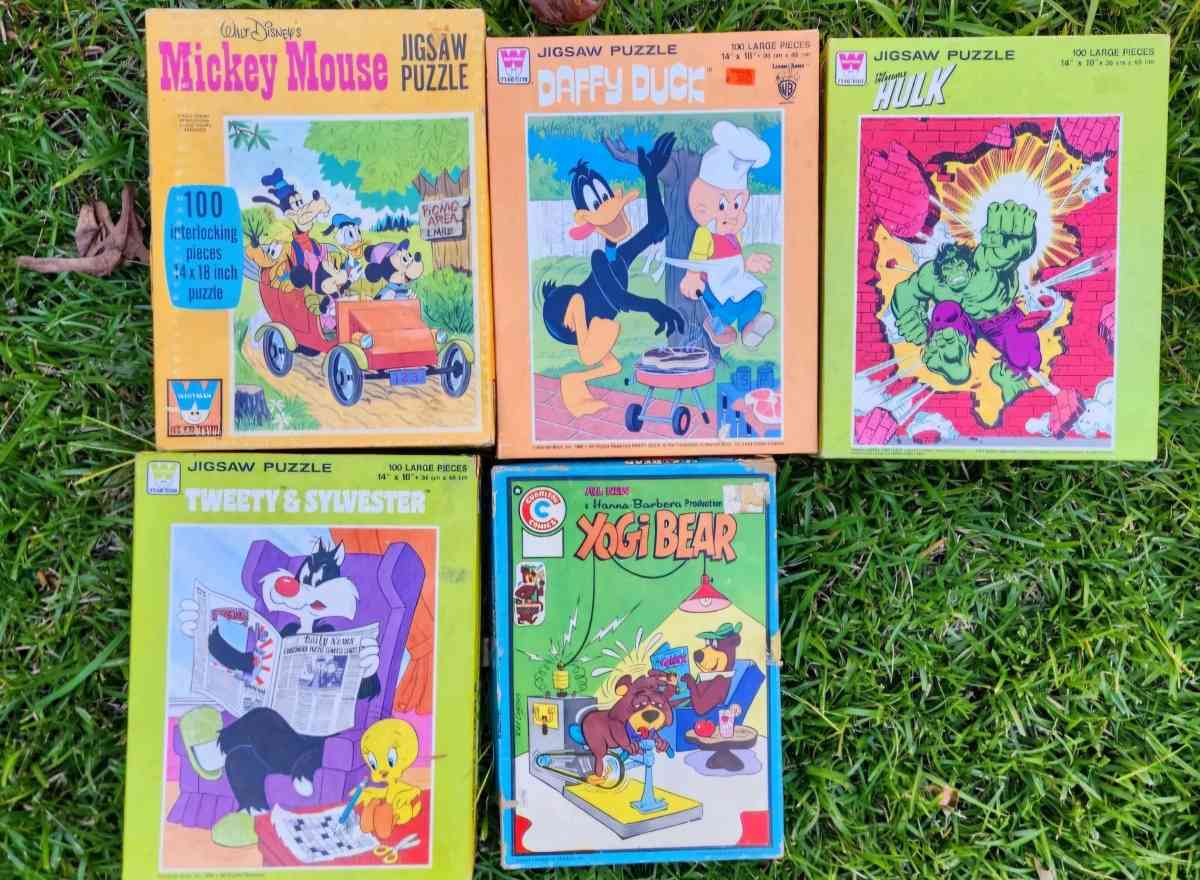 Vintage Jigsaw Puzzles ALL 5