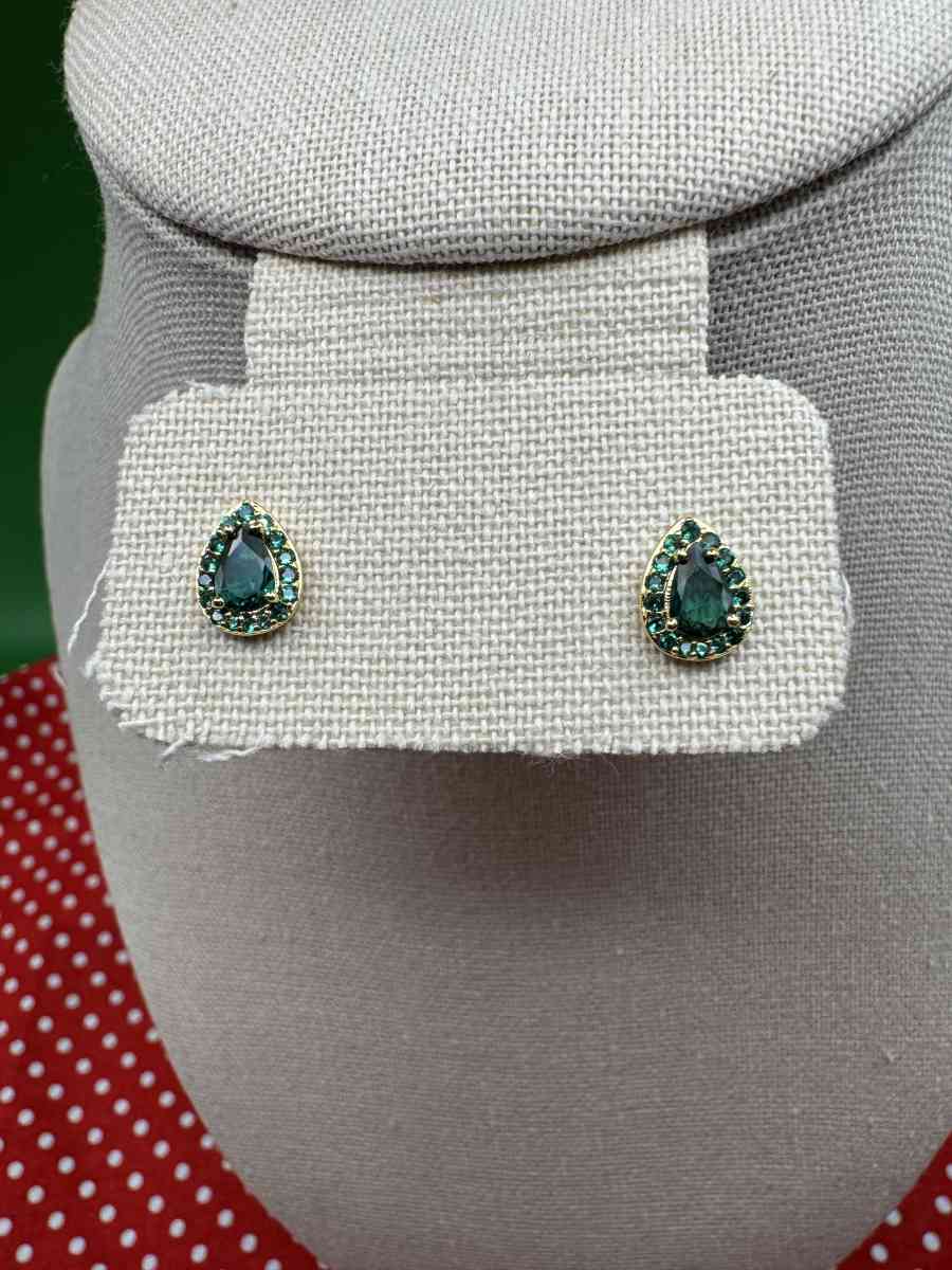 2012PIOR New Kate Spade Emerald Cubic Zirconia Stud Earrings