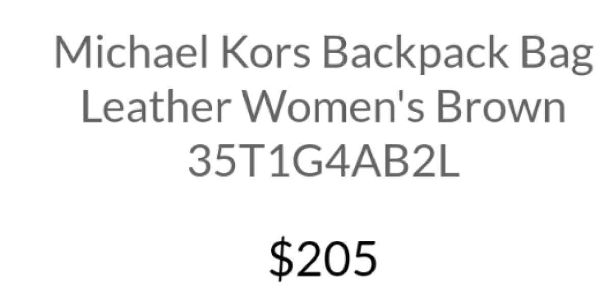 Michael Kors backpack