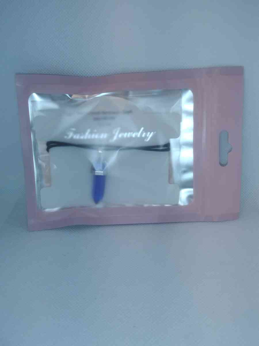 Sapphire Blue Glass Pendant Necklace