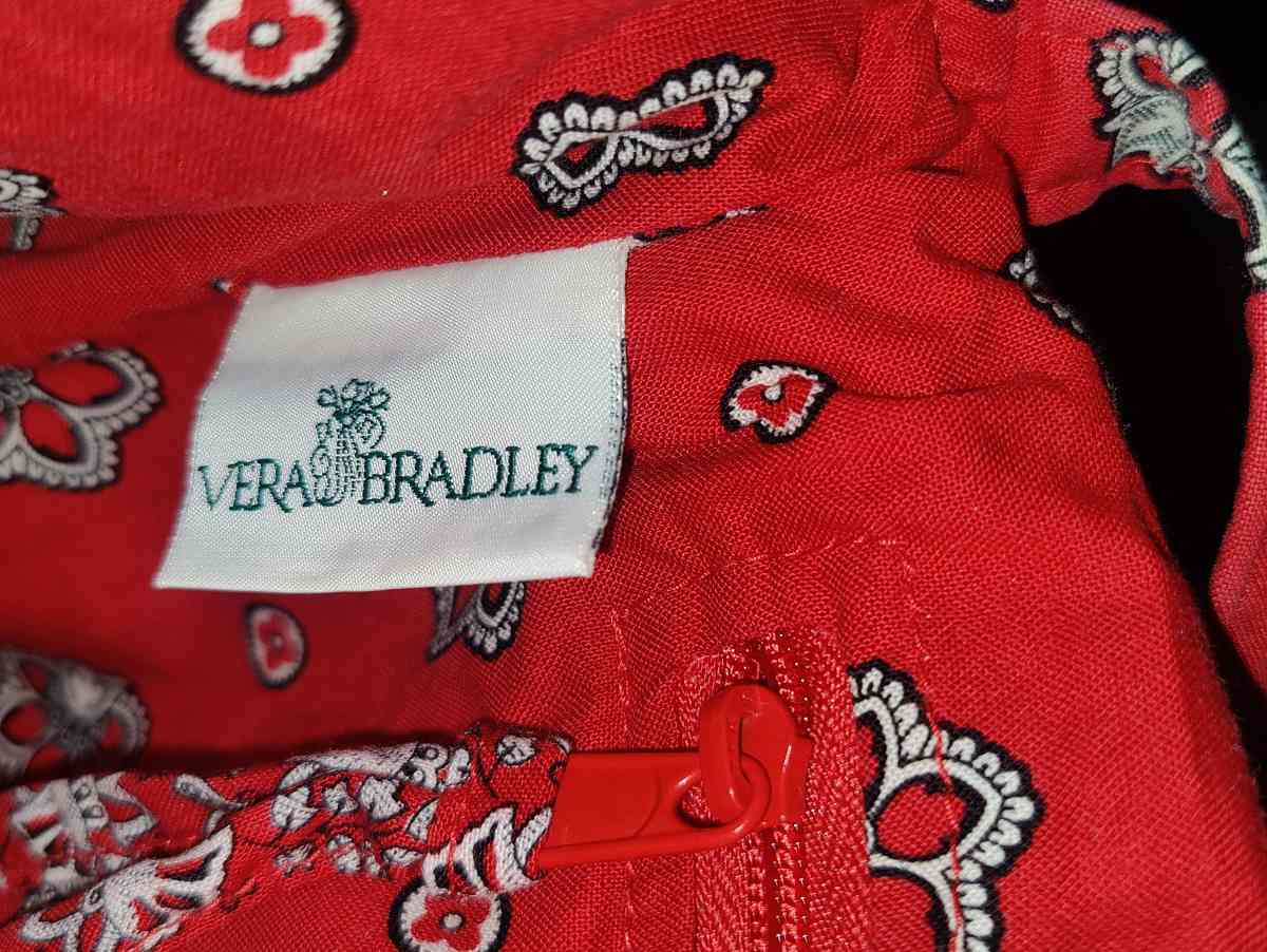 Vera Bradley Red Paisley Bandana Crossbody Bag