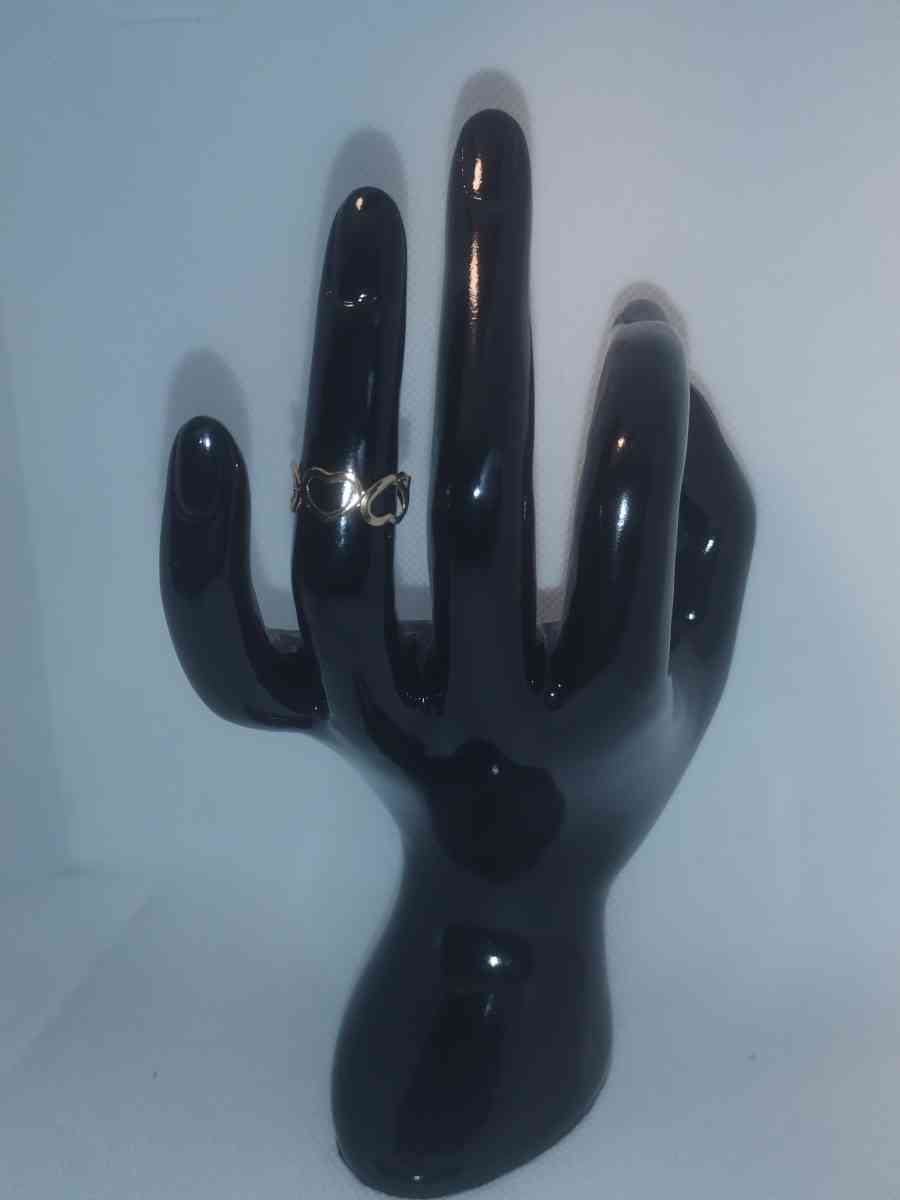 Open Heart Chic Rhinestone Ring