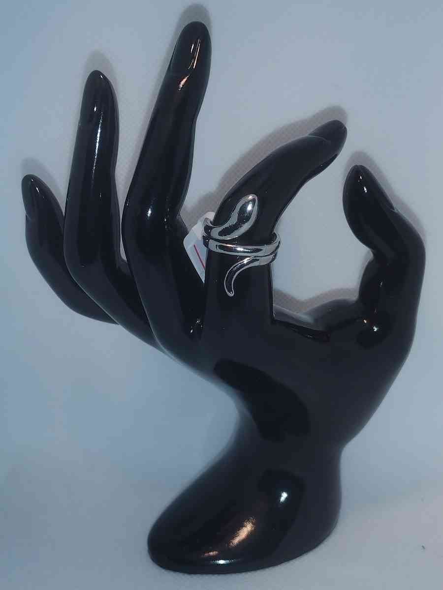 Silvery Coiled Snake Ring RG