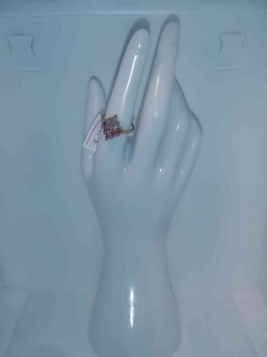 Pink White Diamond Chic Rhinestone Ring