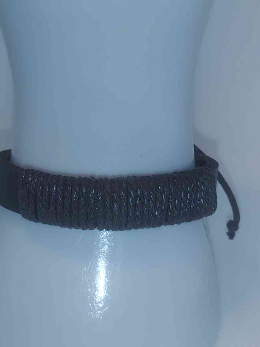 Faux Leather Bracelet wrapped brown