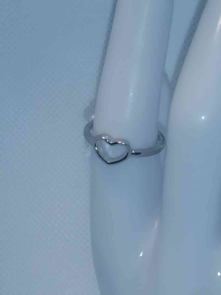 Open Heart Retro Geometric Ring