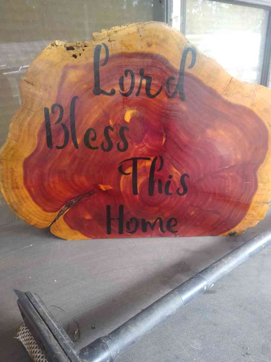 custom handcrafted Eastern Red Cedar signs and crosses