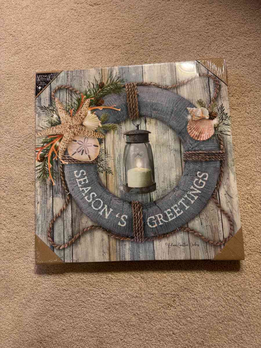 2008HTS BeachCoastal Christmas Lifesaver AA Battery Light Up