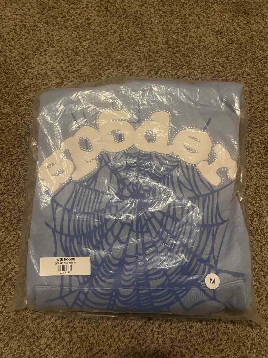 SEND BEST OFFER blue Sp5der hoodie size medium