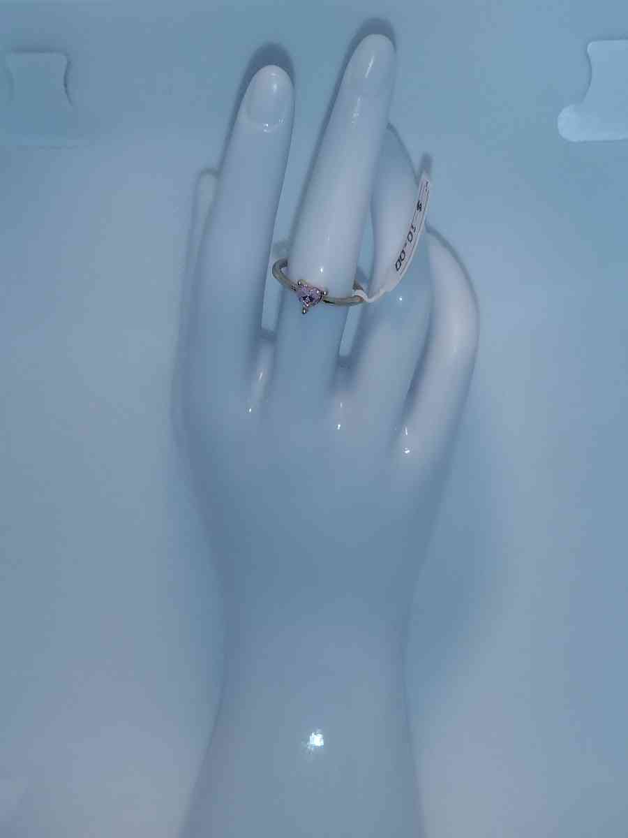 Pink Heart Stone Chic Rhinestone Ring