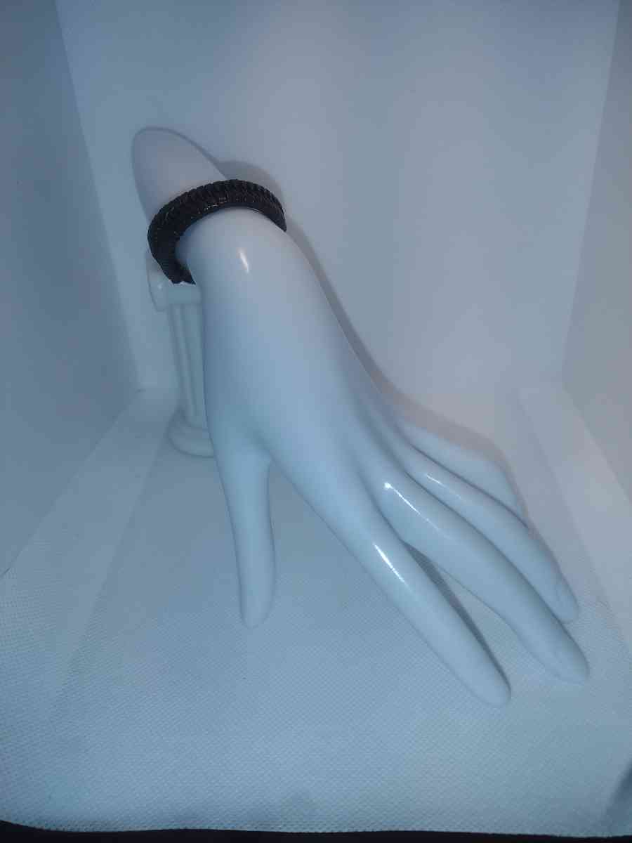 Faux Leather Bracelet braided brown