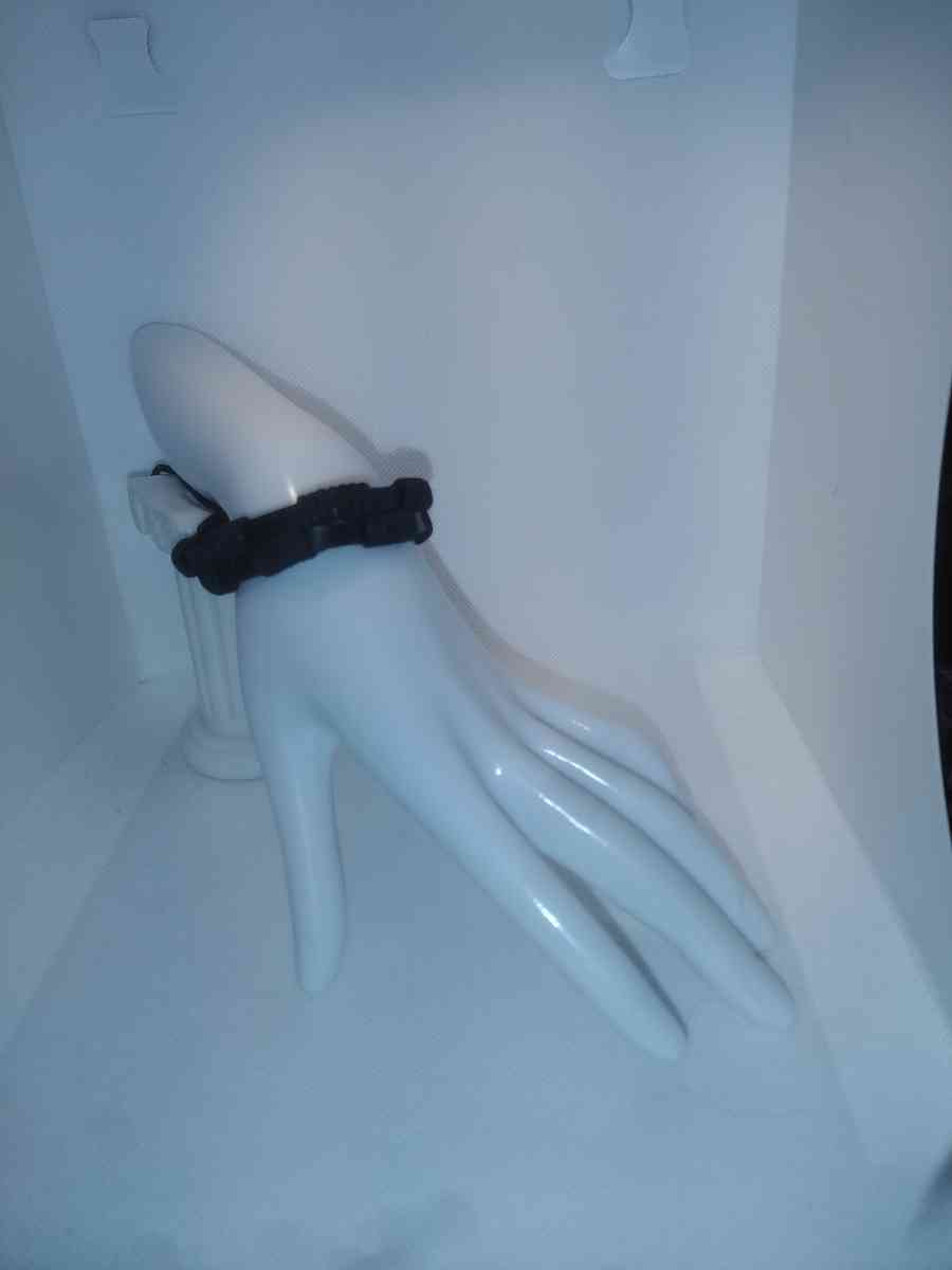 Faux Leather Bracelet 2 strap black