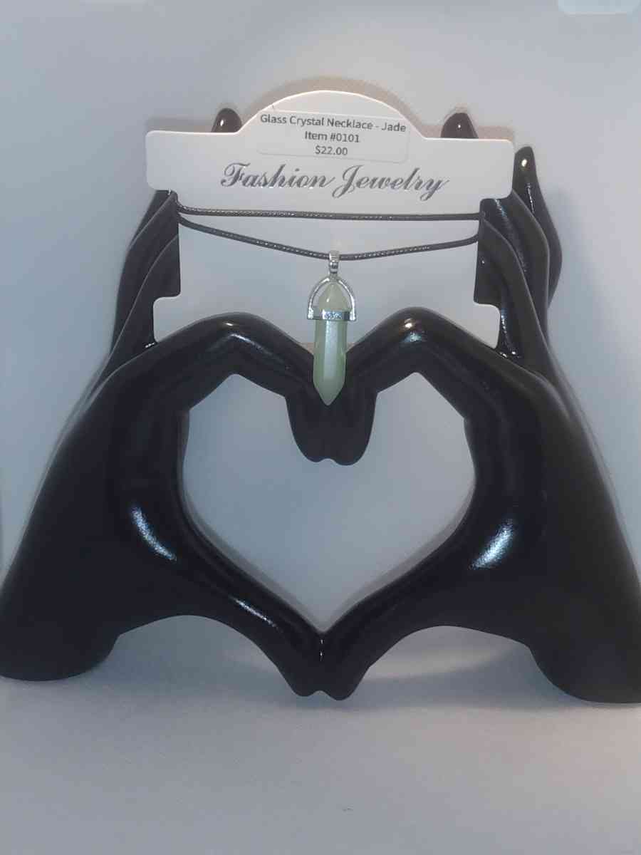 Jade Glass Pendant Necklace