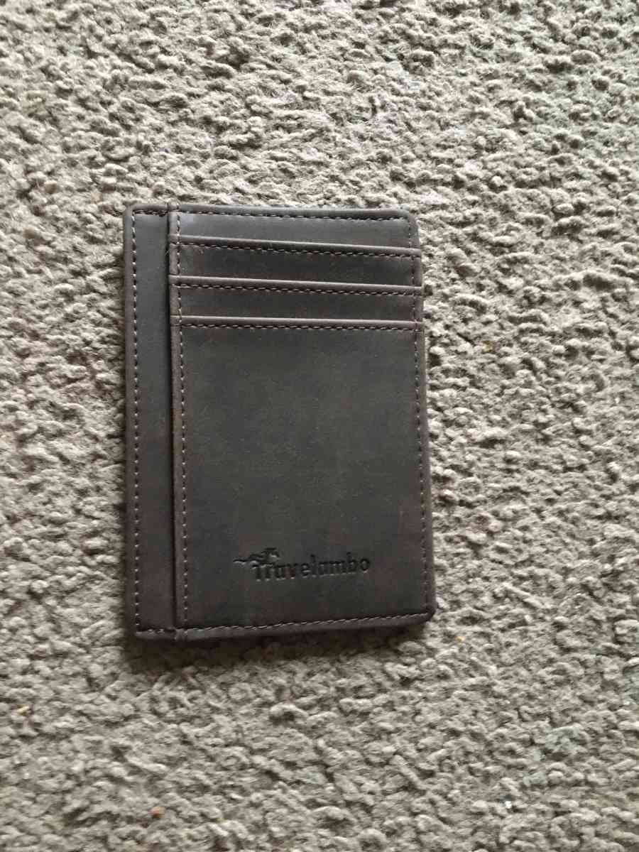 Brand New Travelambo slim wallet all leather