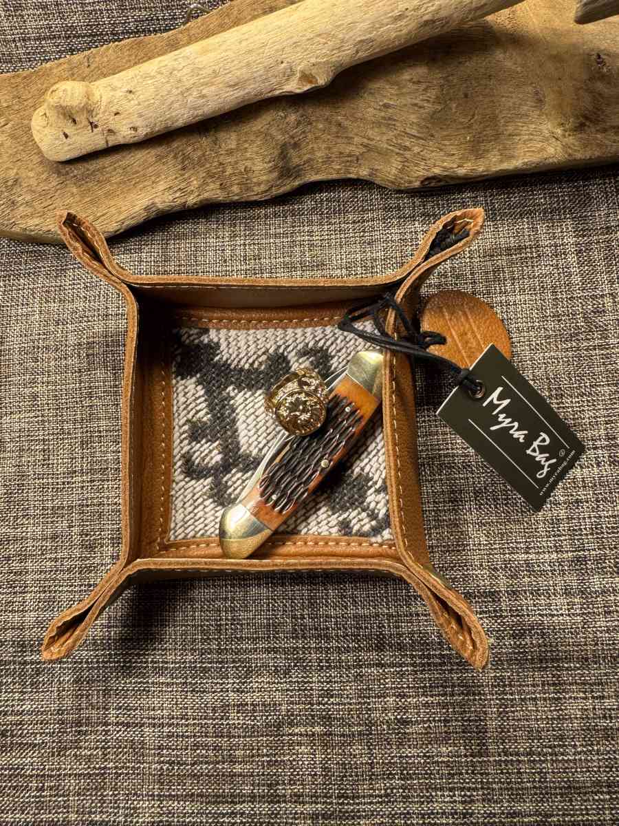 3001PAIH Leather Myra Bag Crown Azteca  Tray Coin Dice  Gift