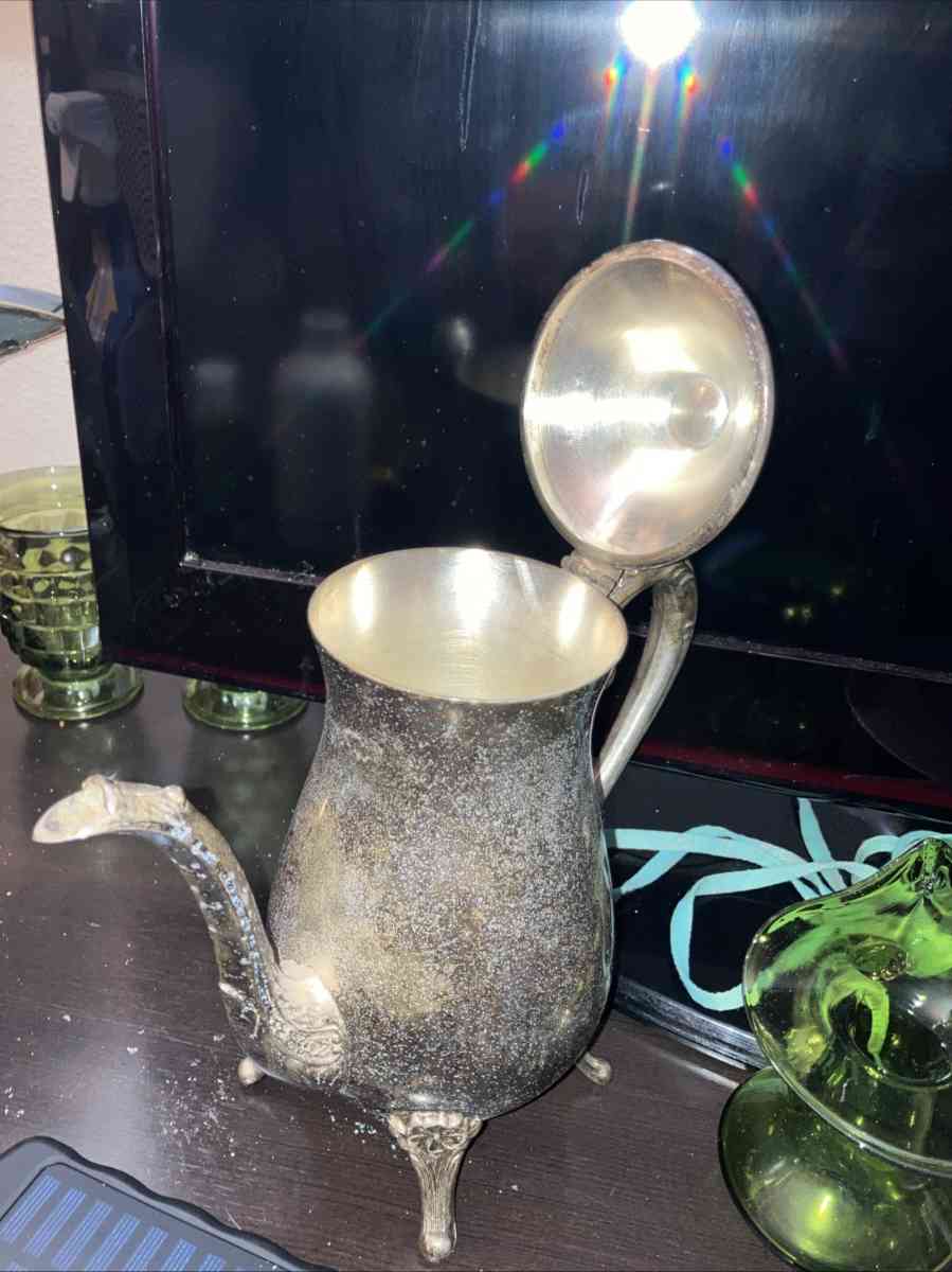 antique silver plated teapot